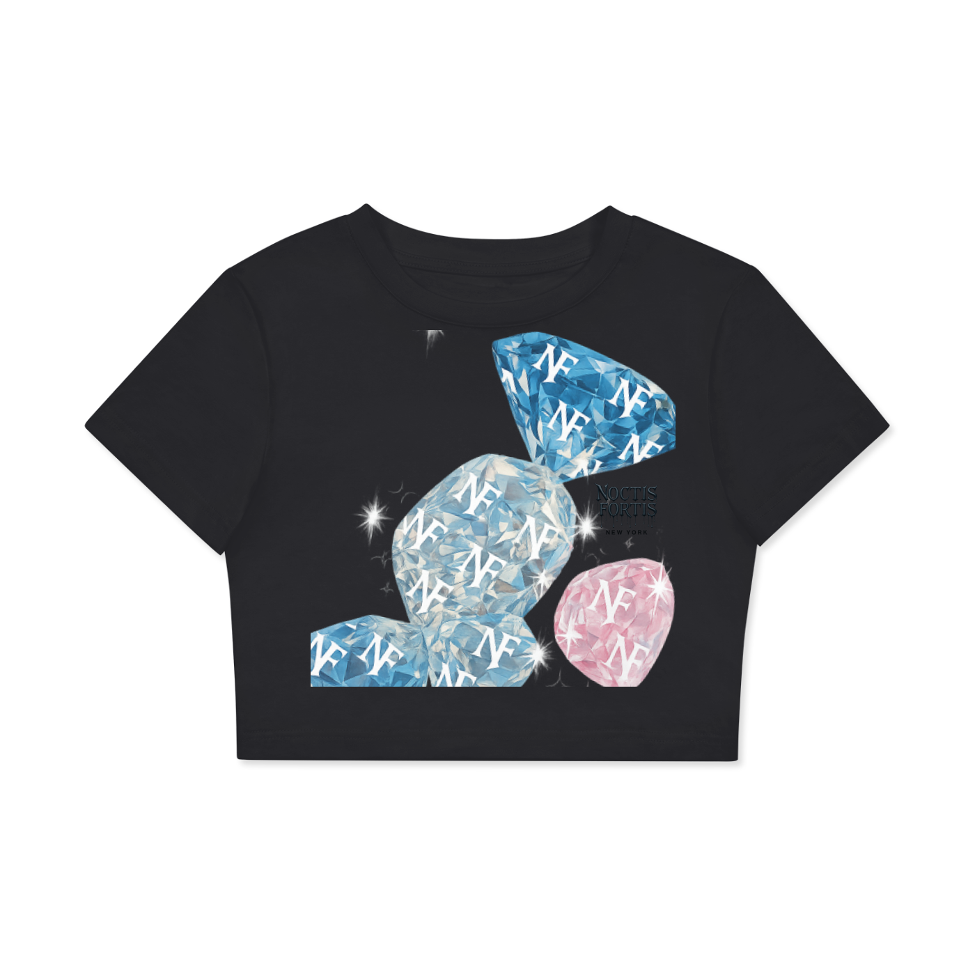 Black Drip Crop Top